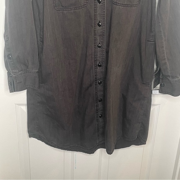 Madewell Black Denim Shirtdress S - Picture 6 of 13